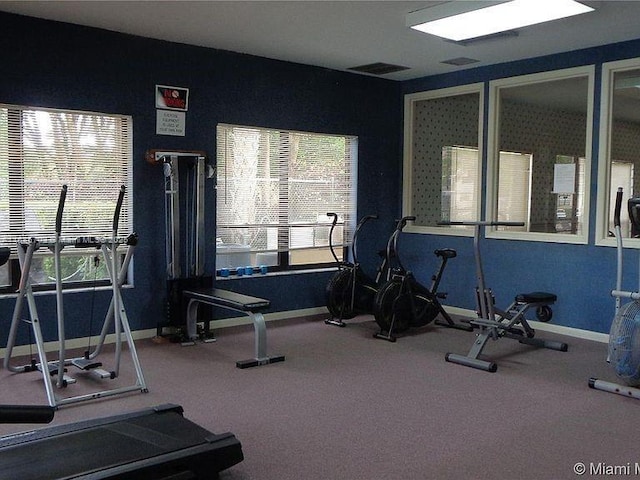 view of workout area