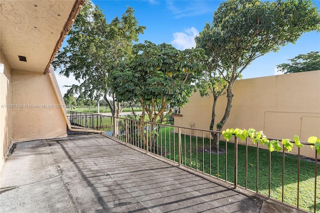 view of patio / terrace featuring a balcony