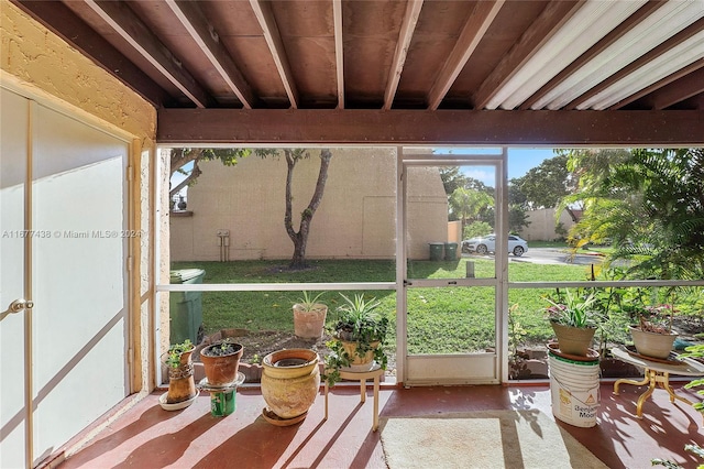 view of sunroom / solarium