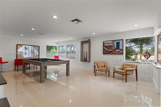 playroom featuring light tile patterned flooring