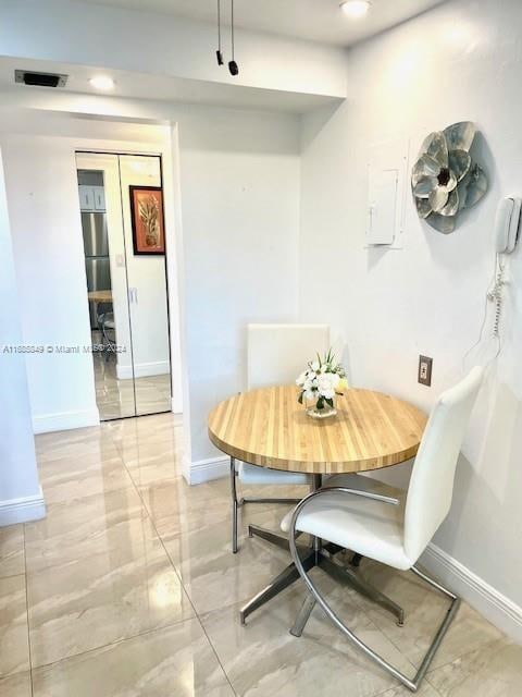 view of dining area