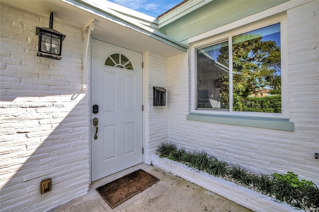 view of doorway to property