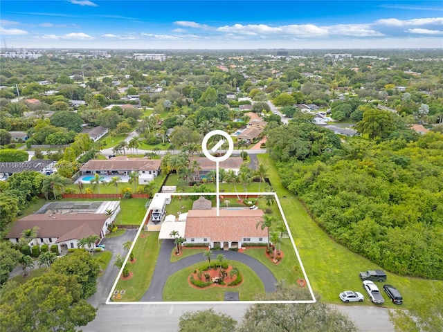 birds eye view of property