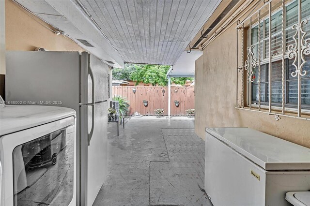 view of patio / terrace with washer / clothes dryer