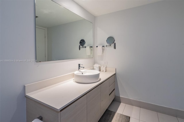 bathroom featuring tile patterned floors and vanity