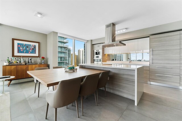 dining area featuring a wealth of natural light