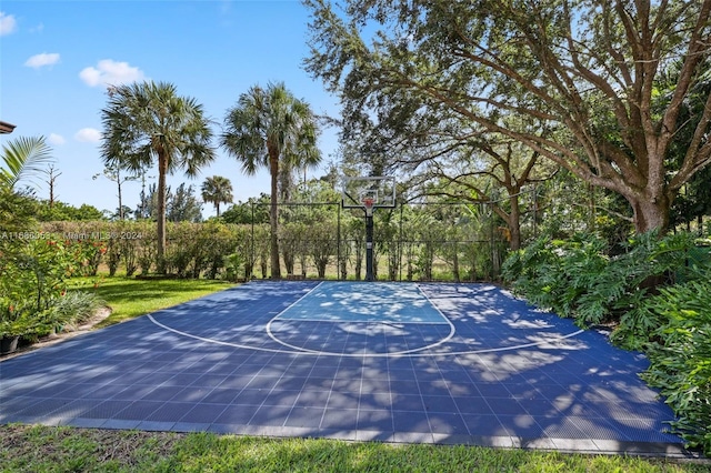 view of basketball court