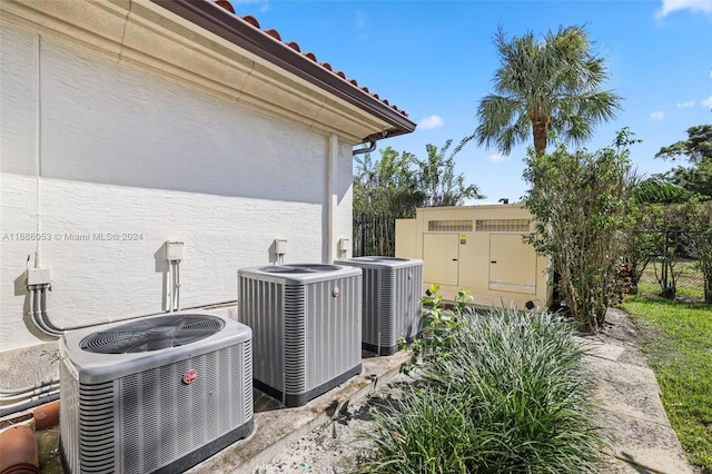 exterior details with central AC unit