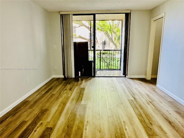 unfurnished room featuring light wood-type flooring