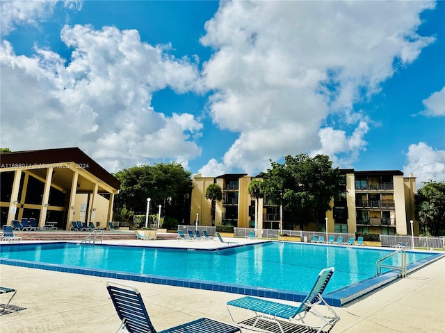 view of pool with a patio area