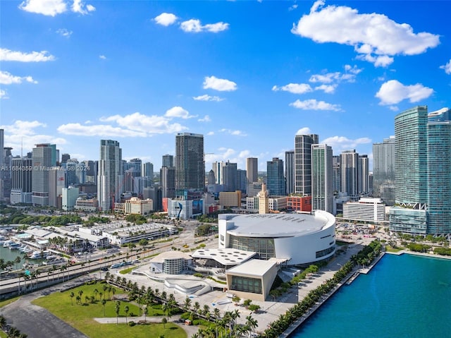 city view with a water view