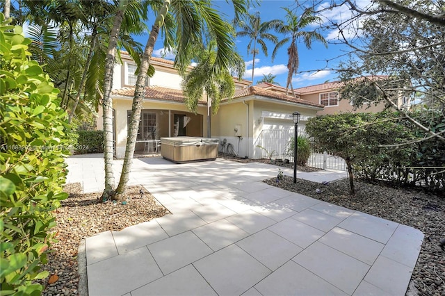 view of front of house featuring a hot tub