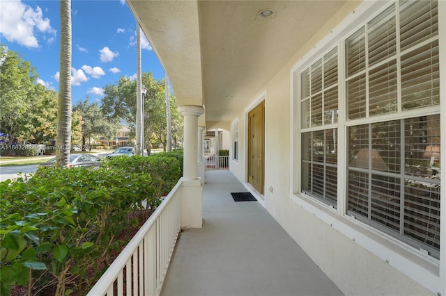 balcony with covered porch