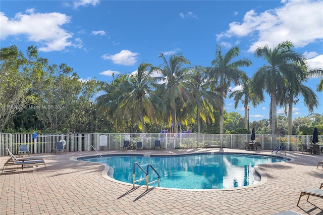 view of pool featuring a patio area