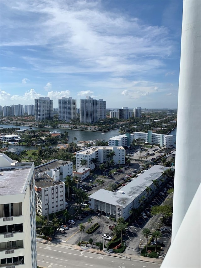 view of city featuring a water view