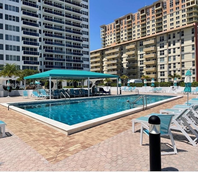 view of pool with a patio