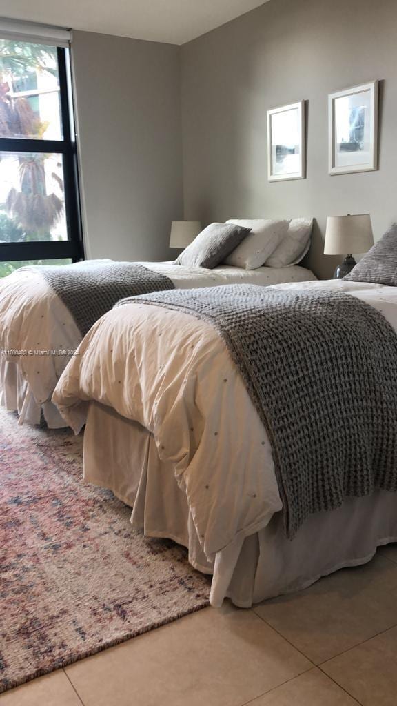 view of tiled bedroom