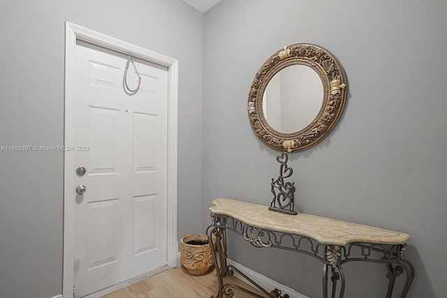 foyer featuring light hardwood / wood-style floors