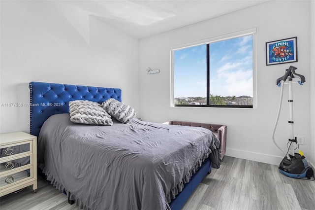 bedroom featuring wood-type flooring