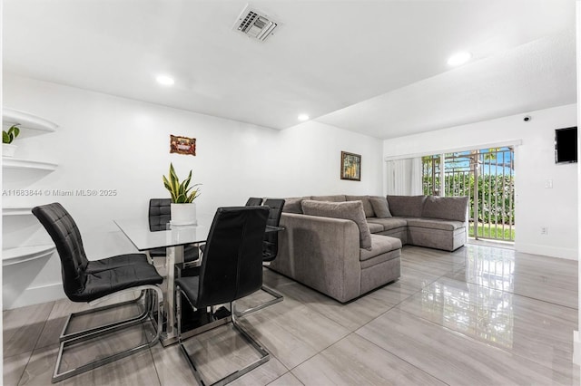 2650 NW 28th St Unit 908-9, Miami, FL 33142 - dining area with visible vents, recessed lighting, and baseboards