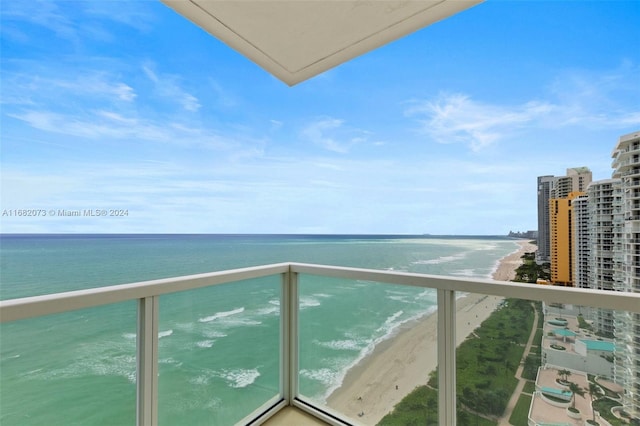 16699 Collins Ave Unit 2202, Sunny Isles Beach, FL 33160 - balcony featuring view of water and beach