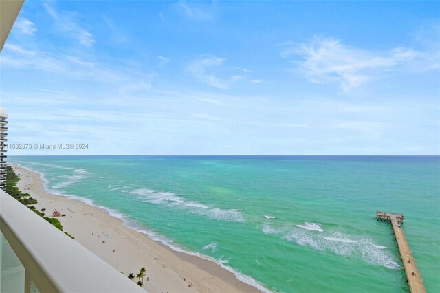 water view with a beach view