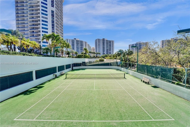 view of tennis court