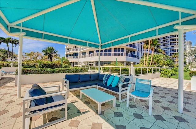 view of patio / terrace with an outdoor hangout area