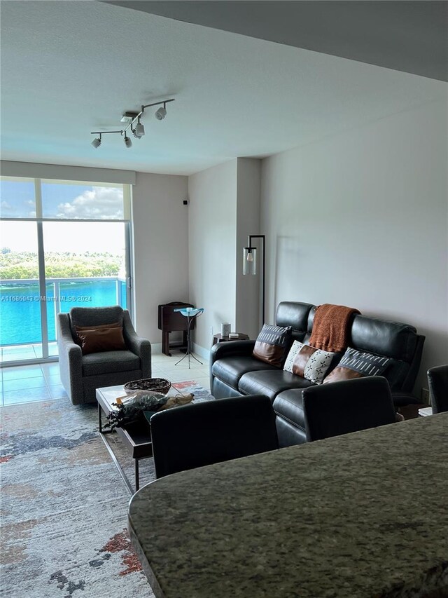 2641 N Flamingo Rd Unit 802N, Sunrise, FL 33323 - living room with track lighting and baseboards