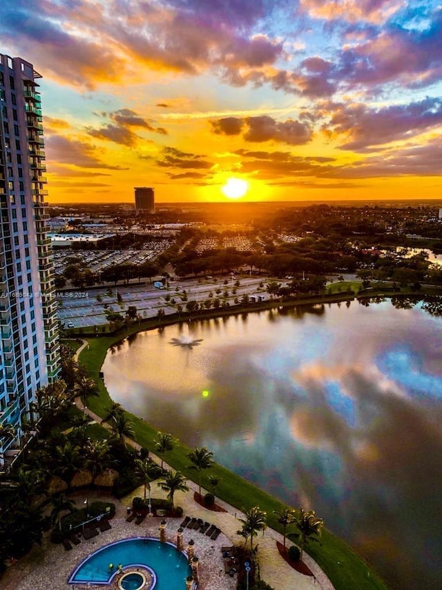 2641 N Flamingo Rd Unit 802N, Sunrise, FL 33323 - water view with nearby urban area