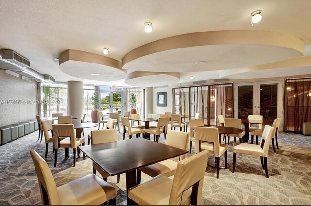 2641 N Flamingo Rd Unit 802N, Sunrise, FL 33323 - carpeted dining area featuring french doors