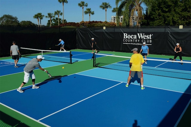 view of tennis court