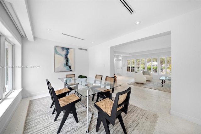 dining room featuring light hardwood / wood-style flooring