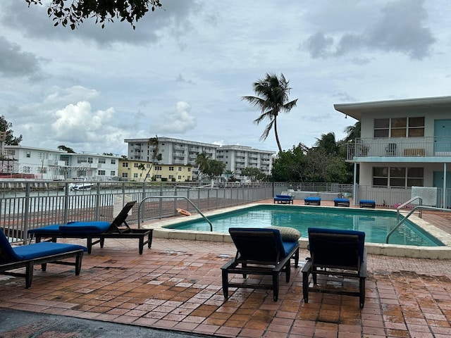 view of pool with a patio