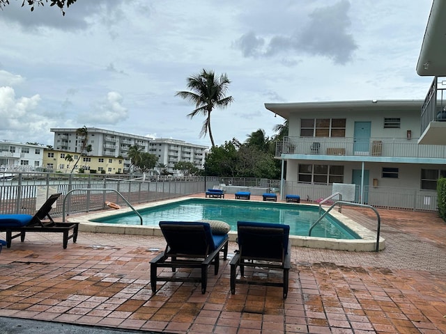 view of pool with a patio area