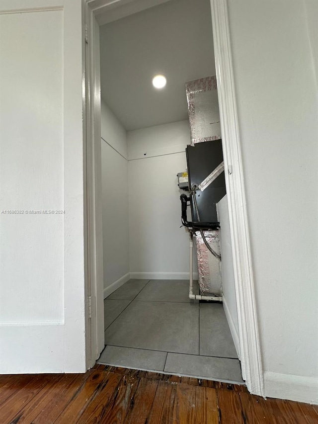 interior space featuring dark wood-type flooring