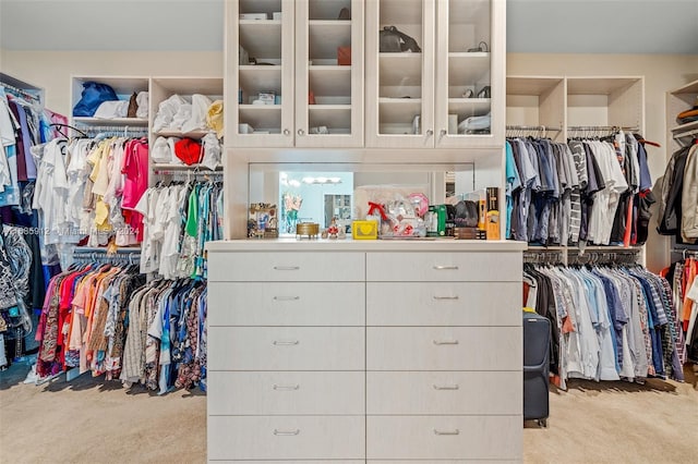 spacious closet with carpet floors