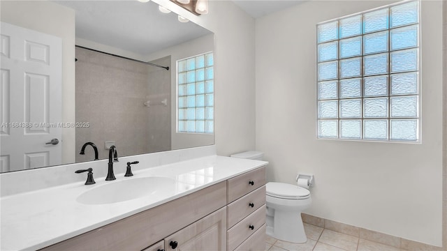 4795 S Classical Blvd, Delray Beach, FL 33445 - full bath featuring toilet, tile patterned floors, baseboards, walk in shower, and vanity