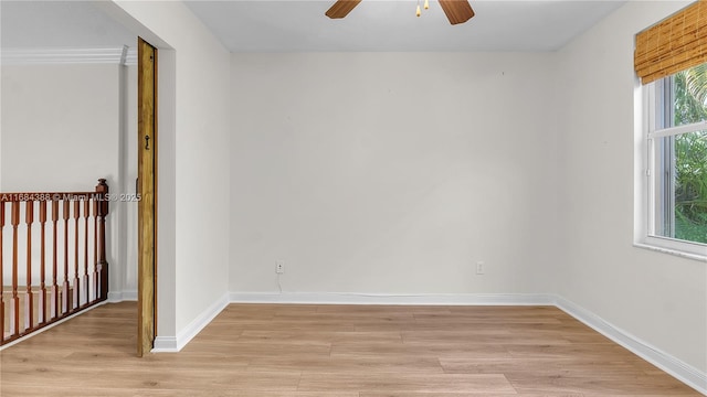 4795 S Classical Blvd, Delray Beach, FL 33445 - empty room featuring light wood finished floors, baseboards, and a ceiling fan