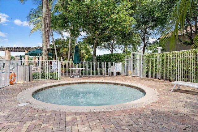 4795 S Classical Blvd, Delray Beach, FL 33445 - view of swimming pool featuring fence, a patio area, and a swimming pool