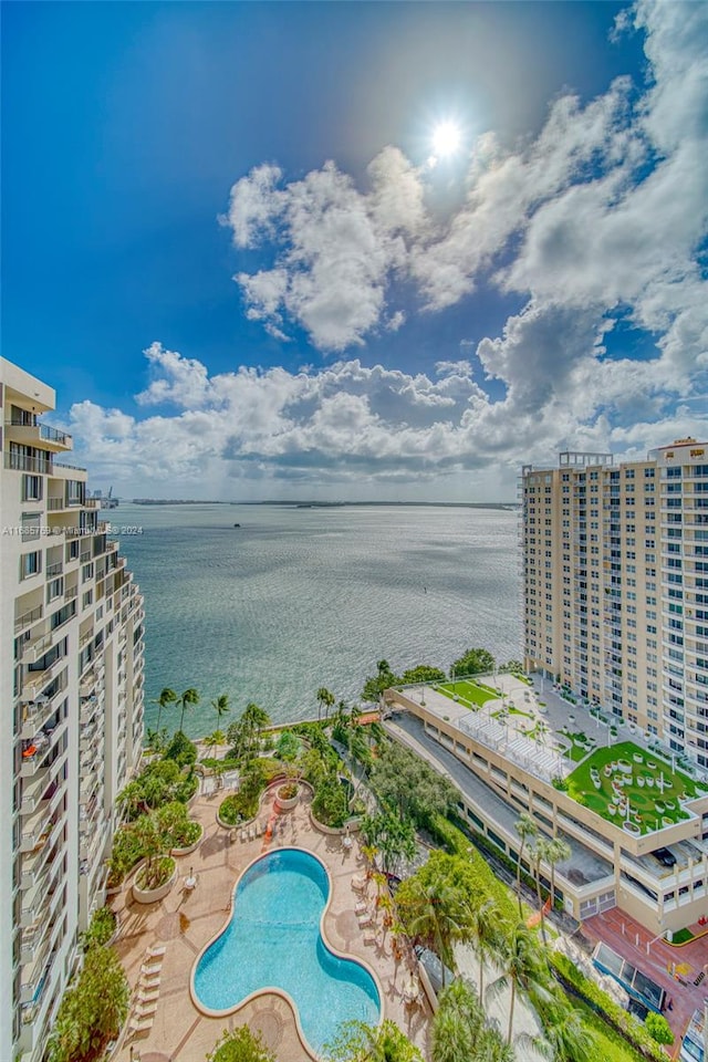 view of water feature