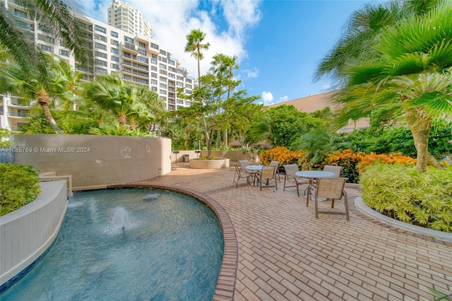 view of pool with a patio