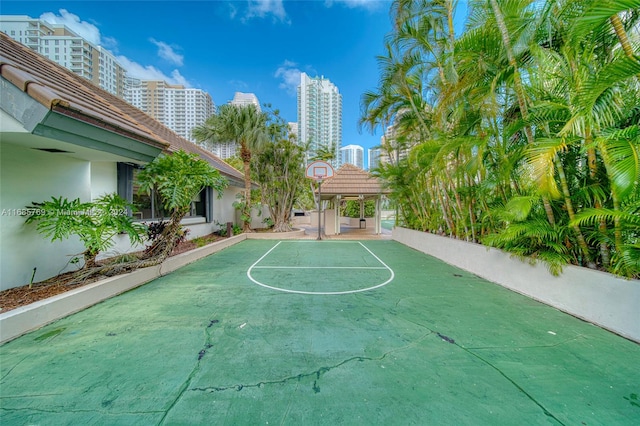 view of basketball court