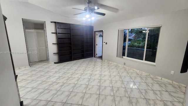 unfurnished bedroom with ceiling fan