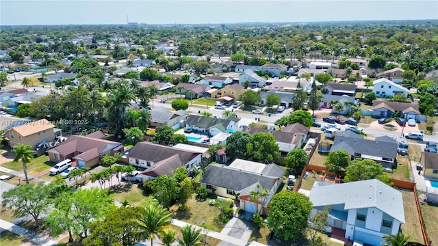 aerial view with a residential view