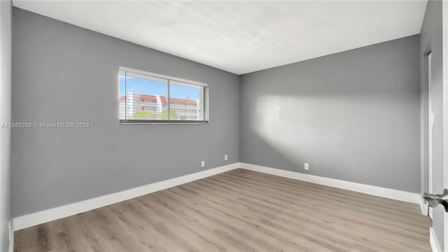 empty room featuring light wood-type flooring