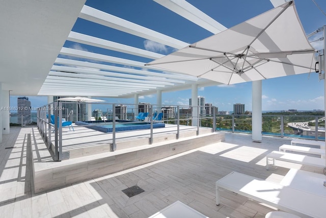 1600 SW 1st Ave Unit 1104, Miami, FL 33129 - view of patio featuring a city view