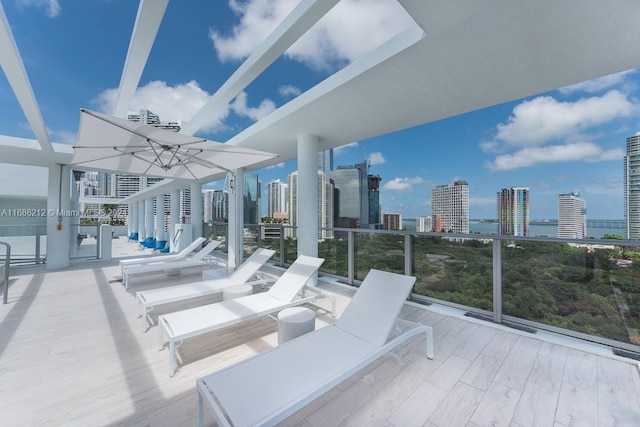 view of patio / terrace featuring a balcony