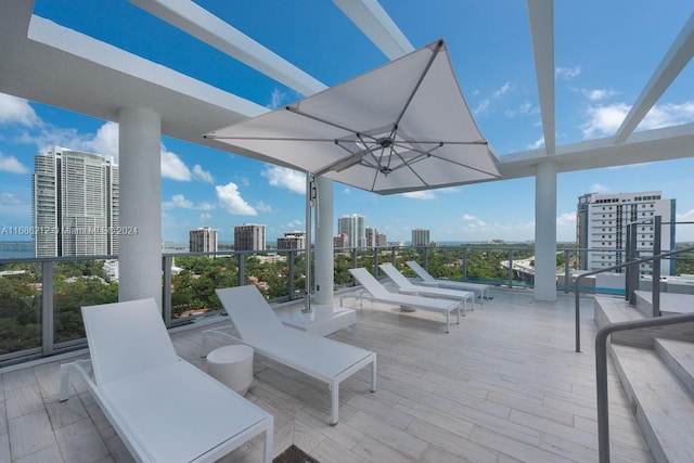 1600 SW 1st Ave Unit 1104, Miami, FL 33129 - wooden terrace featuring a view of city