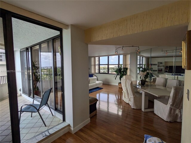 interior space featuring hardwood / wood-style floors